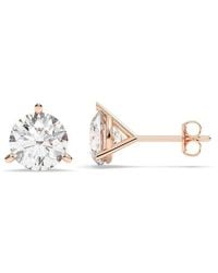 Lab Grown Diamonds - 14K Rose 3.00 Ct. Tw. Lab-Grown Diamond Earrings - Lyst