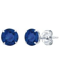 MaxColor - 14K 1.90 Ct. Tw. Lab-Grown Sapphire Stud Earrings - Lyst