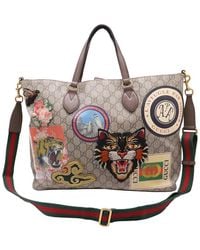 Gucci - Abstract Gg Supreme Canvas Courrier Tote (Authentic Pre-Loved) - Lyst