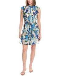 Julia Jordan - Printed Chiffon Cap Sleeve Mini Dress - Lyst