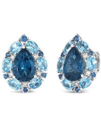 Le Vian - 14K 6.31 Ct. Tw. Diamond & London Topaz Stud Earrings - Lyst