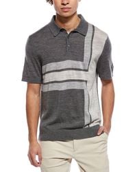 Ted Baker - Intarsia Wool-Blend Sweater Polo Shirt - Lyst