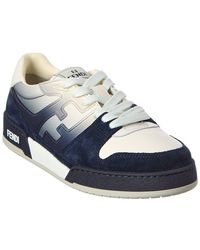 Fendi - Match Suede & Leather Sneaker - Lyst