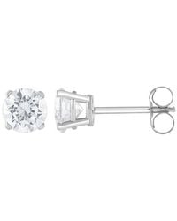 Lab Grown Diamonds - 14K 1.00 Ct. Tw. Lab-Grown Diamond 4 Prong Stud Earring - Lyst