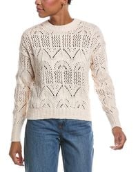 Autumn Cashmere - Boxy Pointelle Crewneck Sweater - Lyst