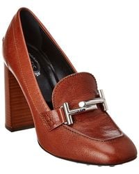 Tod's - Tods Double T Leather Pump - Lyst