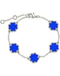 Sterling Forever - Rose Petal Station Bracelet - Lyst
