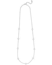 Rivka Friedman - Rhodium Plated Cz Necklace - Lyst
