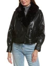 NVLT - Cropped Biker Jacket - Lyst