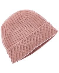 Bruno Magli - Diamond Cuff Rib Cashmere Beanie - Lyst