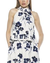 Alexia Admor - Roth Linen-Blend Top - Lyst