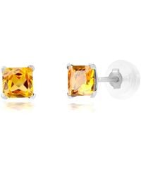 MaxColor - 14K 0.60 Ct. Tw. Citrine Studs - Lyst