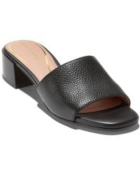 Cole Haan - Calli Block Heel Leather Sandal - Lyst