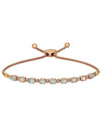 Le Vian - Le Vian 14K Rose 1.11 Ct. Tw. Diamond & Opal Bolo Bracelet - Lyst