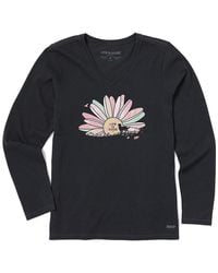 Life Is Good. - Garment-Washed Cotton Crusher V-Neck Tee - Lyst