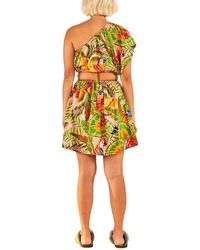 green emerald velvet dress Mini Dress Macaw Ballet  DUAS