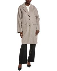 BOSS - Wool-Blend Coat - Lyst
