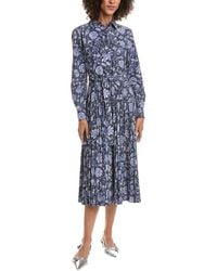 10 Crosby Derek Lam - Kenza Pleated Midi Dress - Lyst