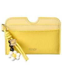 Fendi - Ff Diamond Leather Card Case - Lyst