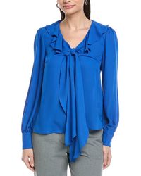 Cece - Ruffle Tie V-Neck Top - Lyst