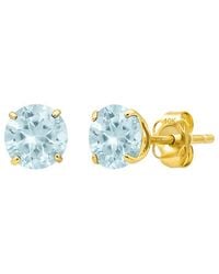 MaxColor - 14K 1.20 Ct. Tw. Aquamarine Stud Earrings - Lyst