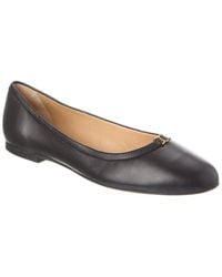 Chloé - Lauren Leather Ballerina Flat - Lyst