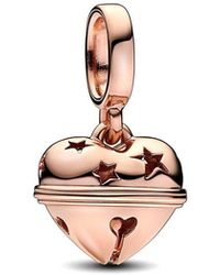 PANDORA - 14K Rose Plated Moments Charm - Lyst