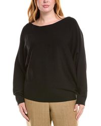 Lafayette 148 New York - Plus Asymmetric Dolman Silk-Blend Sweater - Lyst