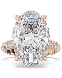 Lab Grown Diamonds - 14K Rose 10.00 Ct. Tw. Lab-Grown Diamond Ring - Lyst