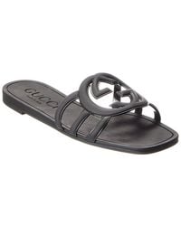 Gucci - Interlocking G Rubber Sandal - Lyst