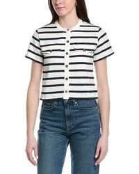 FRAME - The Jersey Striped Top - Lyst