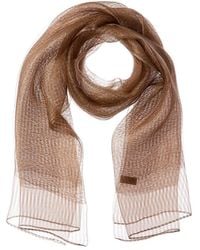 Saachi - Striped Sparkle Sheer Silk Wrap - Lyst