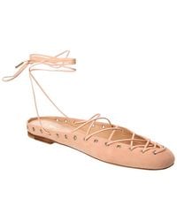 Chloé - Ghillies Suede Flat - Lyst