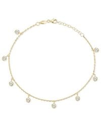 Glaze Jewelry - Silver Cz Anklet - Lyst
