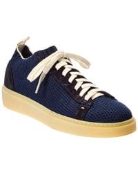 Eleventy - Knit & Suede Sneaker - Lyst