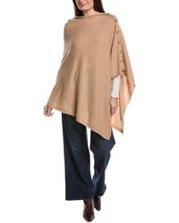Sofiacashmere - Sofiacashmere Button Shoulder Cashmere Wrap - Lyst