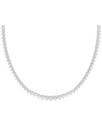 Lab Grown Diamonds - 14K 7.00 Ct. Tw. Lab-Grown Diamond Tennis Necklace - Lyst