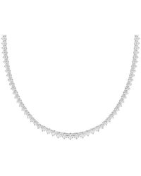 Lab Grown Diamonds - 14K 7.00 Ct. Tw. Lab-Grown Diamond Tennis Necklace - Lyst