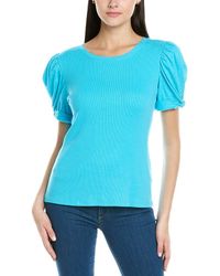 1.STATE Short Sleeve Top - Blue