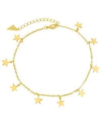 Sterling Forever - 14K Plated Star Anklet - Lyst