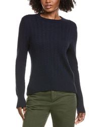 Hannah Rose - Vertical Cable Cashmere-Blend Pullover - Lyst