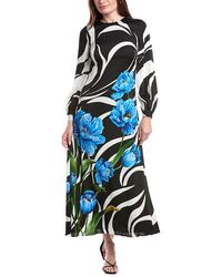 Tahari - The Renata Silk-Blend Maxi Dress - Lyst
