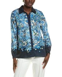 Tahari - Garden Bloom Button Down Blouse - Lyst