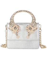 Tiffany & Fred Paris - Croc-Embossed Leather Shoulder Bag - Lyst