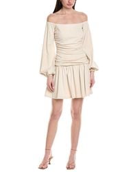 Susana Monaco - Off-Shoulder Poet Low-Waist Mini Dress - Lyst