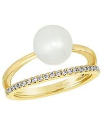 Le Vian - Vanilla Pearls 14K 0.16 Ct. Tw. Diamond & Fresh Water Pearl & 8-9Mm Pearl Cocktail Ring - Lyst
