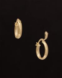 Italian Gold - 14K Polished Hoops - Lyst