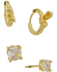 Rebecca Minkoff - 14K Plated Cz Earring Set - Lyst