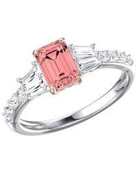 Lab Grown Diamonds - 14K 2.00 Ct. Tw. Lab-Grown Diamond Three-Stone Engagement Ring - Lyst