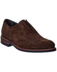 Johnston & Murphy - Ashford Wingtip Slip-On Suede Oxford - Lyst